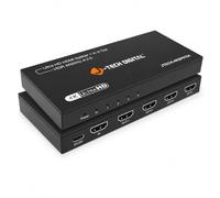 J-Tech Digital 4K 60Hz HDMI Splitter 1 in 4 Out, 1x4 4K 60Hz HDMI Splitter for Multiple Displays, Supports EDID Copy 10.2Gbps USB-C Power [JTECH-4KSP0104]
