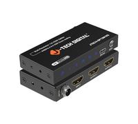 J-Tech Digital HDMI Splitter 1 in 2 Out 4K@60Hz, 1x2 HDMI Splitter for Duplicate/Mirror Screen 4K to 1080P Downscaling Function 3 EDID Settings (JTECH-SP12M18G)