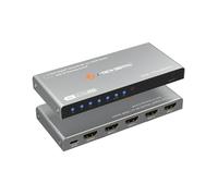 J-Tech Digital HDMI Switch 4K 120hz, 2.1 Switch 4 in 1 Out, 8K 60Hz 1080P 240Hz IR Remote Auto Switch USB C Power Cable, Compatible with HDR & Dolby Vision ALLM VRR QFT [JTECH-8KSW41C]