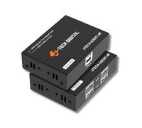 J-Tech Digital USB 2.0 Extender Over Single Cat5e/6 Ethernet 164ft, 4-Port USB 2.0 Hub for Webcam Keyboard Mouse Printer, Plug and Play for Windows MacOS Linux [JTECH-U2EXT-4P]