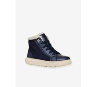 J Theleven Girl GEOX® fur-lined high-top sneakers navy blue