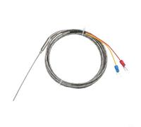 J Type Grounded Thermocouple Probe 90mm x 1.5mm with 2m Cable for Controllers, Industrial Kilns, Gas Turbine Exhaust and Engine up to
