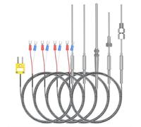 J-type Thermocouple WRNK-191 Temperature Sensor Probe Temperature 600 ℃ 1Pcs(Probe diam 3X100mm)
