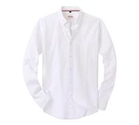 J.VER White Shirt for Men Adult Long Sleeve Oxford Button Down Business Smart Casual Work Formal Fashion Regular Fit Dress Shirts L-Tall