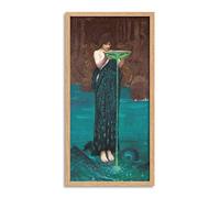 J W Waterhouse Circe Invidiosa Long Framed Art Print Wall Poster 25x12 inch
