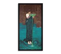 J W Waterhouse Circe Invidiosa Long Framed Art Print Wall Poster 25x12 inch