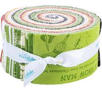 J Wecker Frisch Classic Christmas Rolie Polie 40 2.5-inch Strips Jelly Roll Riley Blake RP-16280-40