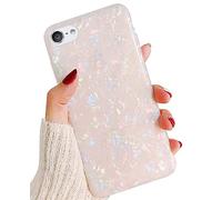J.west iPod Touch 7th Generation Case, iPod Touch 6th 5th Case, Cute Glitter Pretty Pearly-Lustre Slim Soft Bumper TPU Silicone Shockproof Protective Case Cover for Girls Women (Colorful)