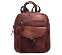 J. Wilson London Ladies Backpack Leather Backpack for Women Girls Schoolbag Casual Daypack School Bag Satchel (Vintage Tan)