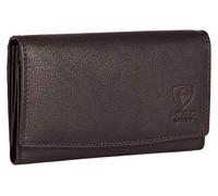 J. Wilson London Ladies Designer RFID Safe Protection Luxury Quality Soft Nappa Leather Purse Multi Credit Card Women Clutch Wallet with Zip Pocket (Brown)
