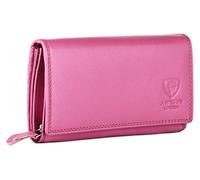 J. Wilson London Ladies RFID Safe Designer Soft Leather Purse Card Women Clutch Wallet with Zip Pocket Gift Boxed
