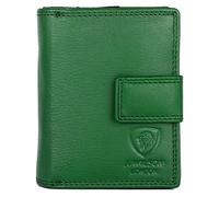 J. Wilson London Ladies RFID Safe Designer Soft Leather Purse Card Women Clutch Wallet with Zip Pocket Gift Boxed (Bottle Green)