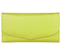 J. Wilson London Ladies RFID Safe Designer Soft Leather Purse Card Women Clutch Wallet with Zip Pocket Gift Boxed (Lime Green)