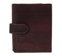 J. Wilson London Ladies RFID Safe Designer Soft LeatherCOMPACT Left Hand Purse Card Women Clutch Wallet with Zip Pocket Gift Boxed (Vintage Purple)