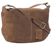 J. Wilson London Messenger Bag Women Leather Flapover 5 litre (Distressed Oiled Tan)