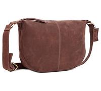 J. Wilson London Messenger Bag Women Leather Flapover 5 litre (Distressed Reddish Brown)