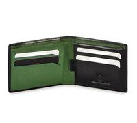 J. Wilson London RFID Blocking Protection Genuine Leather Mens Wallet with Zip Coin Pocket Gift Boxed (Green)