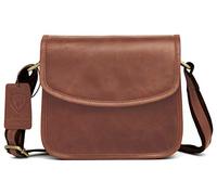 J. Wilson London Satchel Bag Women Leather Crossover 2 Litres (Distressed Oiled Tan)