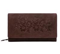 J. Wilson London Women's Luxury Wallet - Premium Leather, RFID Protection, Multiple Compartments, Secure Zip Pocket (R.Brown)