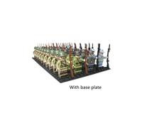 (J With base plate) 40pcs/lot WW2 Military Soldiers Array Nation Army Battle Building Blocks Bricks Figures Children's War Mini Toys Christmas Gifts