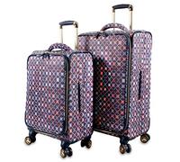 J World New York Bella Collaboration 2 Piece Luggage Set, Flower Seeds