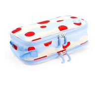 J World New York Doodle Large Capacity Pencil Case. 2 Compartment Pouch Pen Bag for School Teen Girl Boy Women, Floating Apple