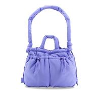 J World New York Quilted Puffer Tote Bag for Women. Puffy Shoulder Handbag Converts to Puff Backpack, Purple, M