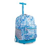 J World New York Sunrise Rolling Backpack Casual Daypack, 18 cm, 34.50 L, Blue Vine