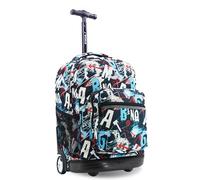 J World New York Sunrise Rolling Backpack, Graffiti