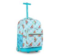 J World New York Sunrise Unisex Adult Rolling Backpack, Ice Cone, 18", Sunrise Kids Rolling Backpack for Girls Boys Teens Rolling Bookbag with Wheels