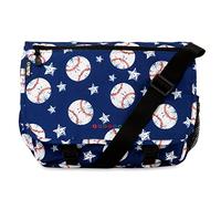 J World New York Terry Messenger Bag for Women. Girls School Kids, Baseball, Baseball, One Size