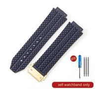 (J01-Blue-Gold-Z2 24x17mm) For Hublot Yubo High Quality Silicone Waterproof Watch Strap Classic Fusion Big Bang Rubber Men's 26*19mm 24*17mm Accessories