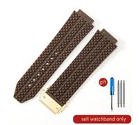 (J01-Brown-Gold-Z2 24x17mm) For Hublot Yubo High Quality Silicone Waterproof Watch Strap Classic Fusion Big Bang Rubber Men's 26*19mm 24*17mm Accessories