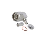 J01020A0097 Connector: N Male Male 90° Angle 50Ω Silver Plated TELEGAR