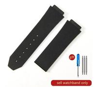 (J02-Black-No Buckle 26x19mm) For Hublot Yubo High Quality Silicone Waterproof Watch Strap Classic Fusion Big Bang Rubber Men's 26*19mm 24*17mm Accessories