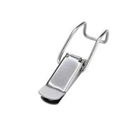 J115B Mild Steel Cabinet Boxes Hasp Lock 74 * 20 Spring Loaded Latch Catch Toggle Locks for Sliding Door Window Hardware 1Pcs