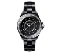 Chanel Womens Black H6526 J12 Ceramic, Steel and 1.51ct Diamond Mechanical Watch 38mm