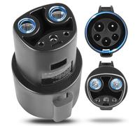 J1772 to Tesla Charger Adapter, Up to 80A 280V - J1772 to NACS Adapter for Tesla Model 3/Y/X/S with Silver Safety Certified Charger Efficient Charging Design