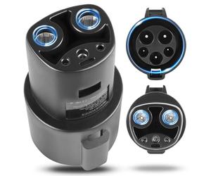 J1772 to Tesla Charger Adapter, Up to 80A 280V - J1772 to NACS Adapter for Tesla Model 3/Y/X/S with Silver Safety Certified Charger Efficient Charging Design