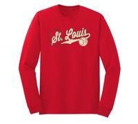 J2 Sport Men's & Women's Long Sleeve Baseball Shirt, St. Louis Baseball, XL
