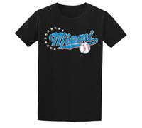 J2 Sport Men's & Women's Short Sleeve Baseball Shirt, Miami, Medium