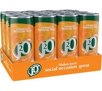 J20 Fruit Juice, Orange and Passion Fruit, 250ml Cans (Pack of 12)