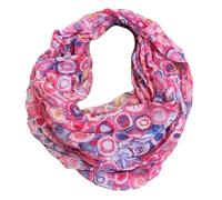 J26 Flower Mandala Colour Gradient Circle Silk Summer Loop Gradient Rainbow Silk Plain Round Scarf Tube Scarf Stole Scarf Lightweight 2025 New, Kreisa Pink, 165 x 50cm