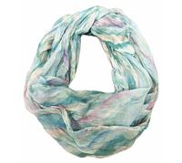 J26 Striped Silk Loop Rainbow Colour Gradient Summer Spring Scarf Gradient Silk Plain Round Scarf Tube Scarf Stole Light 2025 New, A Mint, One Size