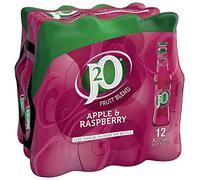 J2O Fruit Blend Juice Drink - Perfect Mixer - Low Calorie - Apple and Raspberry, 12 x 275 ml Bottles