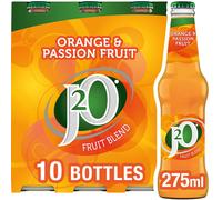 J2O Fruit Blend, Orange and Passion Fruit, 10 x 275ml