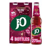 J2O Fruit Juice, Glitterberry Grape and Cherry Spice, 275ml Bottle (Pack of 4)