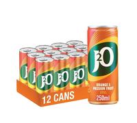 J2O Fruit Juice, Orange and Passion Fruit, 250ml Cans (Pack of 12)