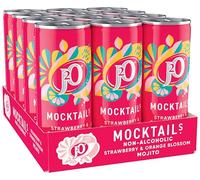 J2O Mocktail Strawberry and Orange Blossom Mojito, 250ml Can (Pack of 12)