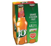 J2O Orange 4X275ml U Maracuja Blended Juice Drink 4 x 275ml (Pack of 6)